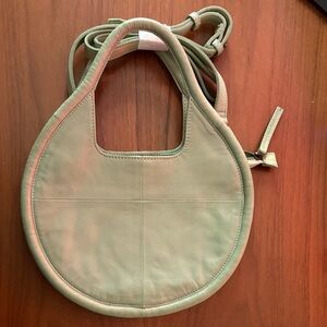 NWOT Anthropologie Julian Leather Green Shoulder Bag